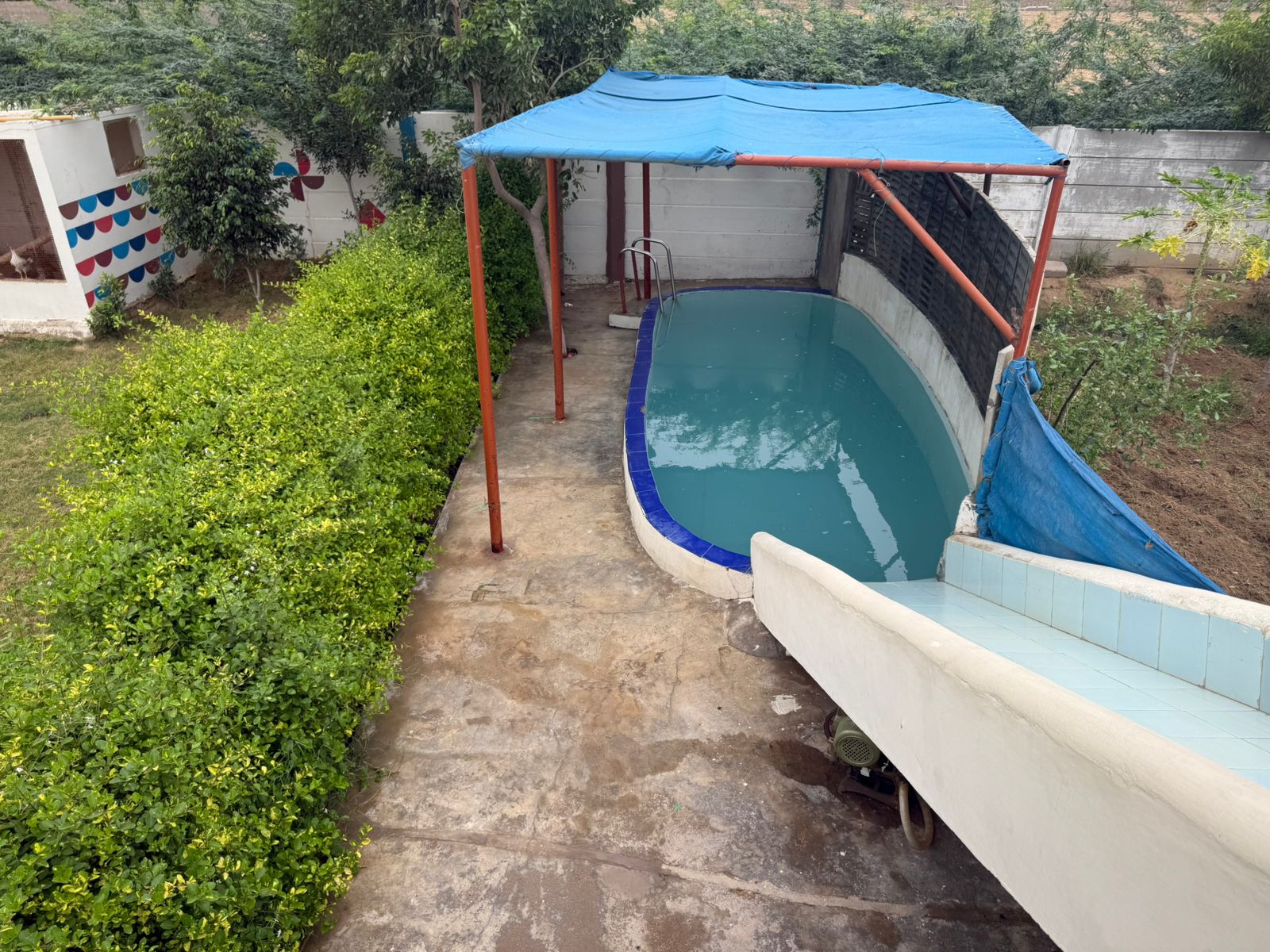 Pool with slide